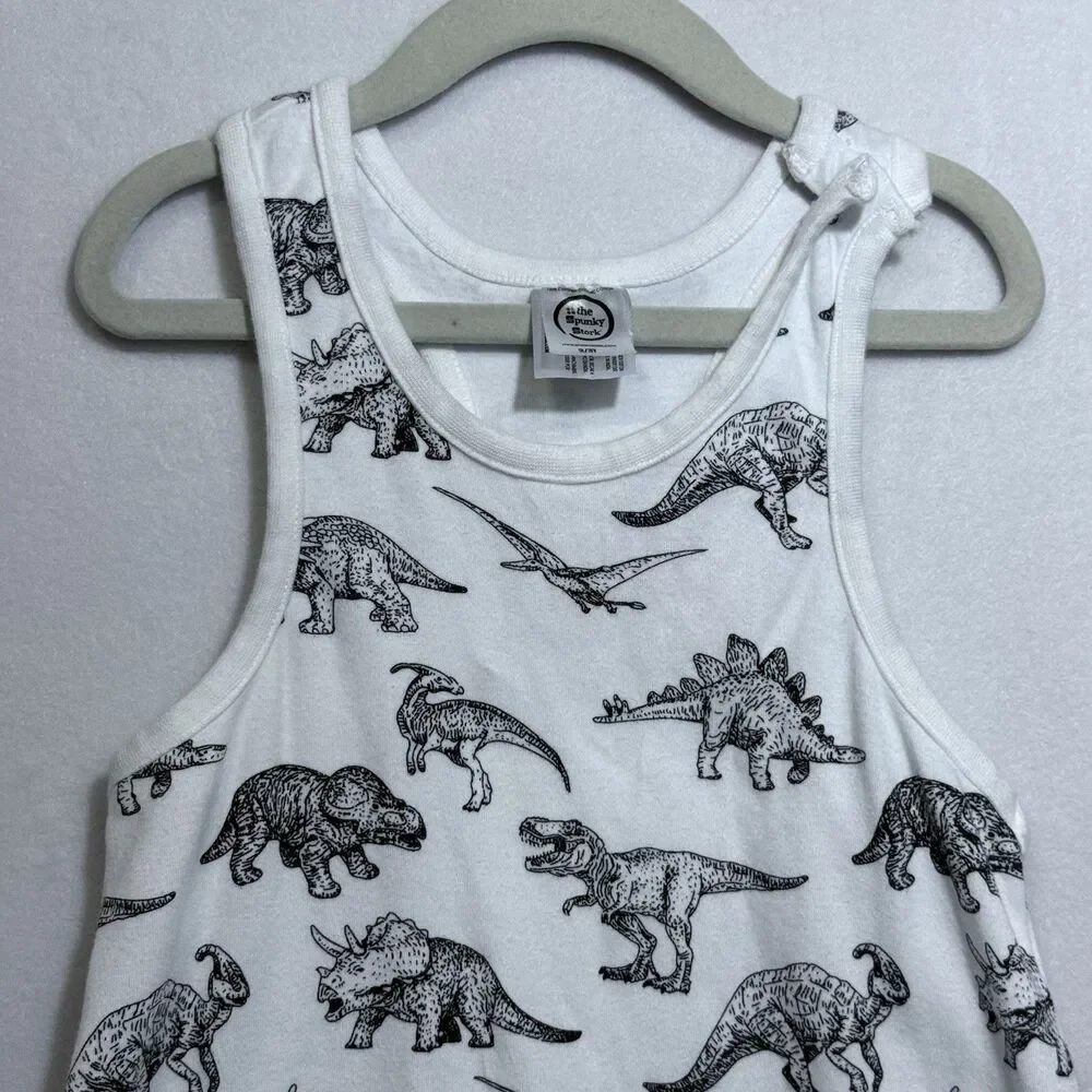 The Spunky Stork Racerback Dinosaur Print Jumper Romper Boys Size 2T/3T Cotton